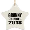Designsify Christmas Tree Decoration, Granny Since 2018, Star Ornament, Gifts for Birthday Anniversary Valentines Mom Mothers Fathers Day Party, to Men Women Him Her Friend Mom Dad Wife Husband view 1