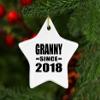Designsify Christmas Tree Decoration, Granny Since 2018, Star Ornament, Gifts for Birthday Anniversary Valentines Mom Mothers Fathers Day Party, to Men Women Him Her Friend Mom Dad Wife Husband view 3
