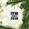 Designsify Christmas Tree Decoration, Step Dad Since 2018, Heart Ornament, Gifts for Birthday Anniversary Valentines Mom Mothers Fathers Day Party, to Men Women Him Her Friend Mom Dad Wife view 2