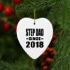Designsify Christmas Tree Decoration, Step Dad Since 2018, Heart Ornament, Gifts for Birthday Anniversary Valentines Mom Mothers Fathers Day Party, to Men Women Him Her Friend Mom Dad Wife view 3