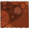 Ambesonne Earth Tones Shower Curtain, Composition Floral Intricacy Folk Details, Cloth Fabric Bathroom Decor Set with Hooks, 69" W x 70" L, Brown Orange Peach view 2