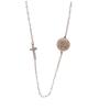 Holyart Rosary Choker in 925 Sterling Silver ros with Transparent Strass Beads view 1
