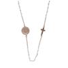 Holyart Rosary Choker in 925 Sterling Silver ros with Transparent Strass Beads view 2