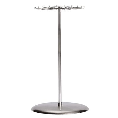 Belt, Tie, Scarf Rack in Chrome 52 H x 18 Dia. on Rotating Base