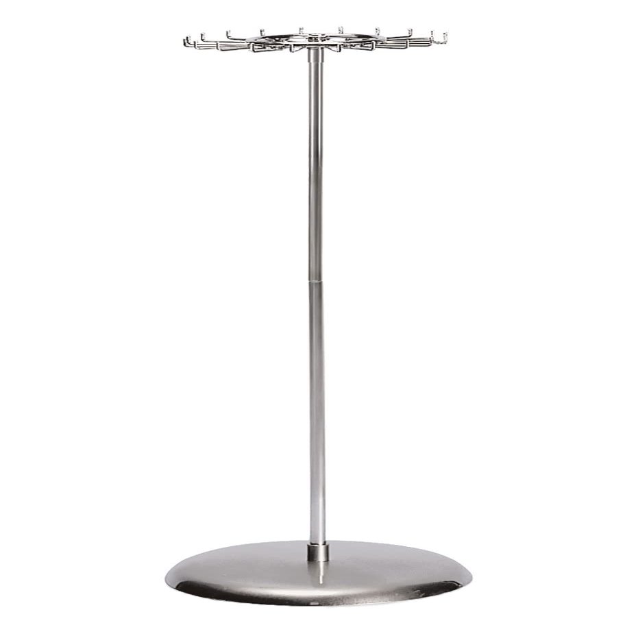 Belt, Tie, Scarf Rack in Chrome 52 H x 18 Dia. on Rotating Base