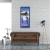 Sunriver Oregon Cross Country Skiers & Cabin Giclee Art Print Poster from Travel Artwork by Artist Paul Leighton 30" x 45" view 3
