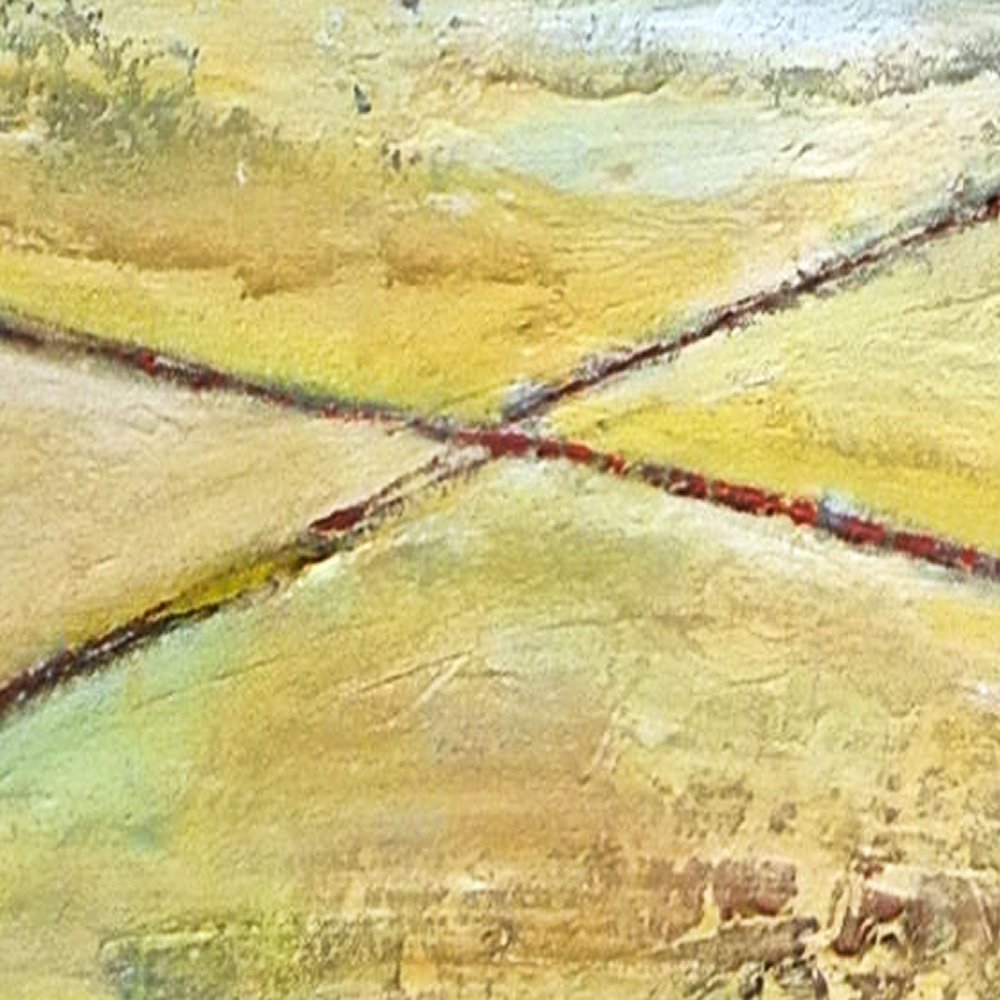 Abstract Landscape Painting Yellow Gray Art CROSSROADS II 48x36 by BenWill