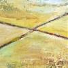 Abstract Landscape Painting Yellow Gray Art CROSSROADS II 48x36 by BenWill view 1
