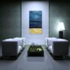 Abstract Landscape Painting Yellow Gray Art CROSSROADS II 48x36 by BenWill view 3