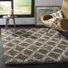 SAFAVIEH Area Rug 8x10 - Hudson Shag Collection - Large - Grey & Ivory, Trellis Pattern, Non-Shedding & Easy Cleaning, Ultra Plush Thick Pile, Ideal for Living Room, Bedroom, Dining Space (SGH333B) view 1