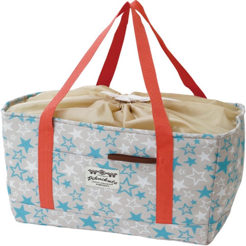 Maruwa Trade 4008363-03 Mummy Field Cooler Shopping Basket Bag, Stars, Size: Approx. W 16.9 x D 12.6 inches (43 x 32 cm), H 284008363-03