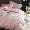 Eikei Japanese Oriental Style Cherry Red Blossom Floral Branches Print Duvet Quilt Cover 300tc Cotton Bedding 3 Piece Set (Rose Dust, King) view 2