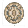 SAFAVIEH Micro-Loop Collection Area Rug - 5' Round, Cream & Blue, Handmade Wool, Ideal for High Traffic Areas in Living Room, Bedroom (MLP601A) view 2