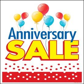 P15ANN Anniversary Sale Balloons Window Sale Sign Posters (P15-22" x 28")