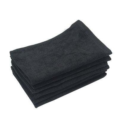Eco Online Market Velour Hand Towels, Hand Towels in Bulk (6, Black)