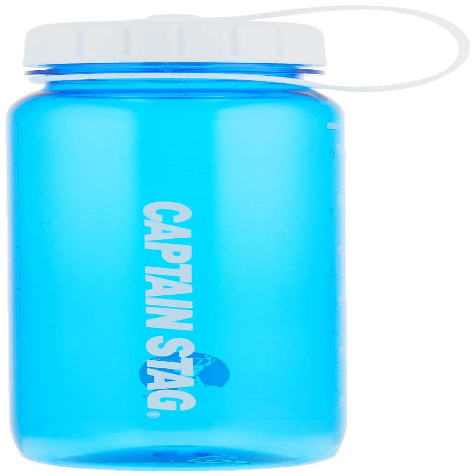 Captain Stag UE-3391 Water Bottle, Sports Bottle, 22.0 fl oz (650 ml), Direct Drinking, Rice Marking, 4.5 Cups, Blue