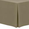 Ultimate Textile 6 ft. Fitted Polyester Tablecloth - Fits 24 x 72-Inch Banquet and Folding Rectangular Tables - 36" H, Cafe Khaki view 1