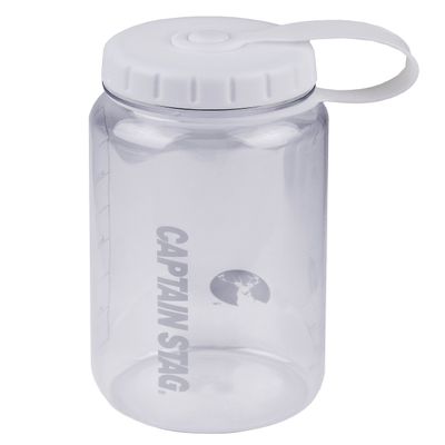 Captain Stag UE-3390 Water Bottle, Sports Bottle, 22.0 fl oz (650 ml), Direct Drinking, Rice Marking, 4.5 Cups, White