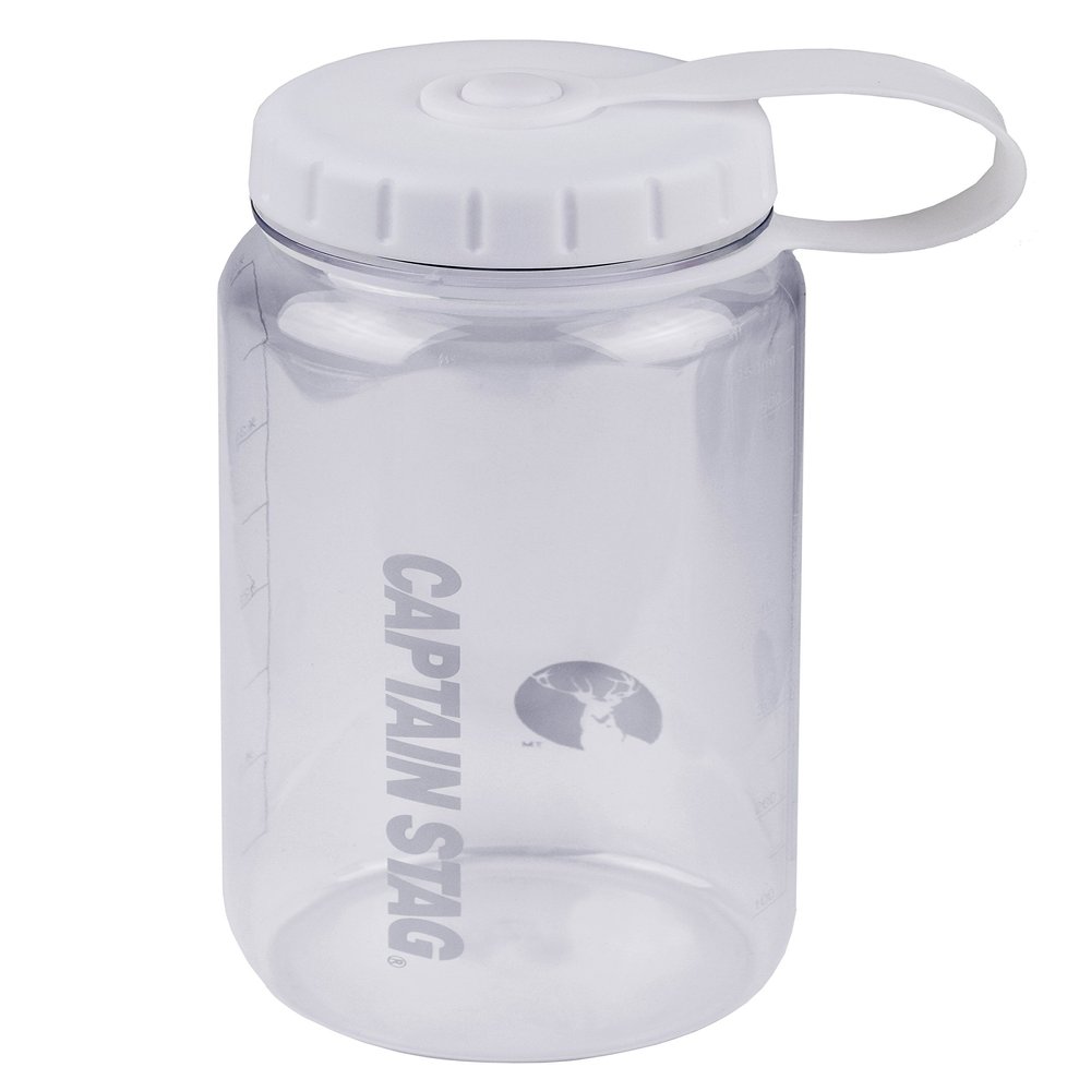 Captain Stag UE-3390 Water Bottle, Sports Bottle, 22.0 fl oz (650 ml), Direct Drinking, Rice Marking, 4.5 Cups, White