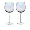 BarCraft Rainbow-Pearl Iridescent Gin Glasses, Set of 2 Balloon Glasses, 500ml, Gift Boxed view 1