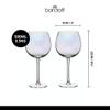 BarCraft Rainbow-Pearl Iridescent Gin Glasses, Set of 2 Balloon Glasses, 500ml, Gift Boxed view 2
