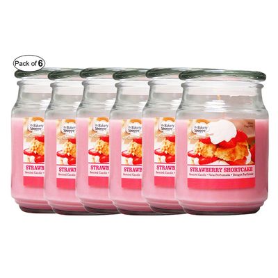 Bakery Shoppe 18 Oz Scented Candle- Strawberry Shortcake (Pack of 6)