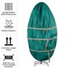 Upright Christmas Tree Storage Bag - Canvas Cover for 7.5-Foot Artificial Trees, Inflatables, and Christmas Decorations by Elf Stor (Green) view 3