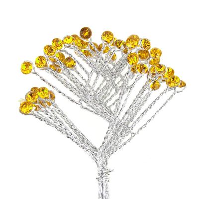Homeford Crystal Rhinestone Spray Branch, 1-3/4-Inch, 12-Count (Gold)