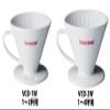 BONMAC VCD-2W #897182 Coffee Dripper Conical V-Shaped Porcelain Dripper for 1-4 Cups view 4