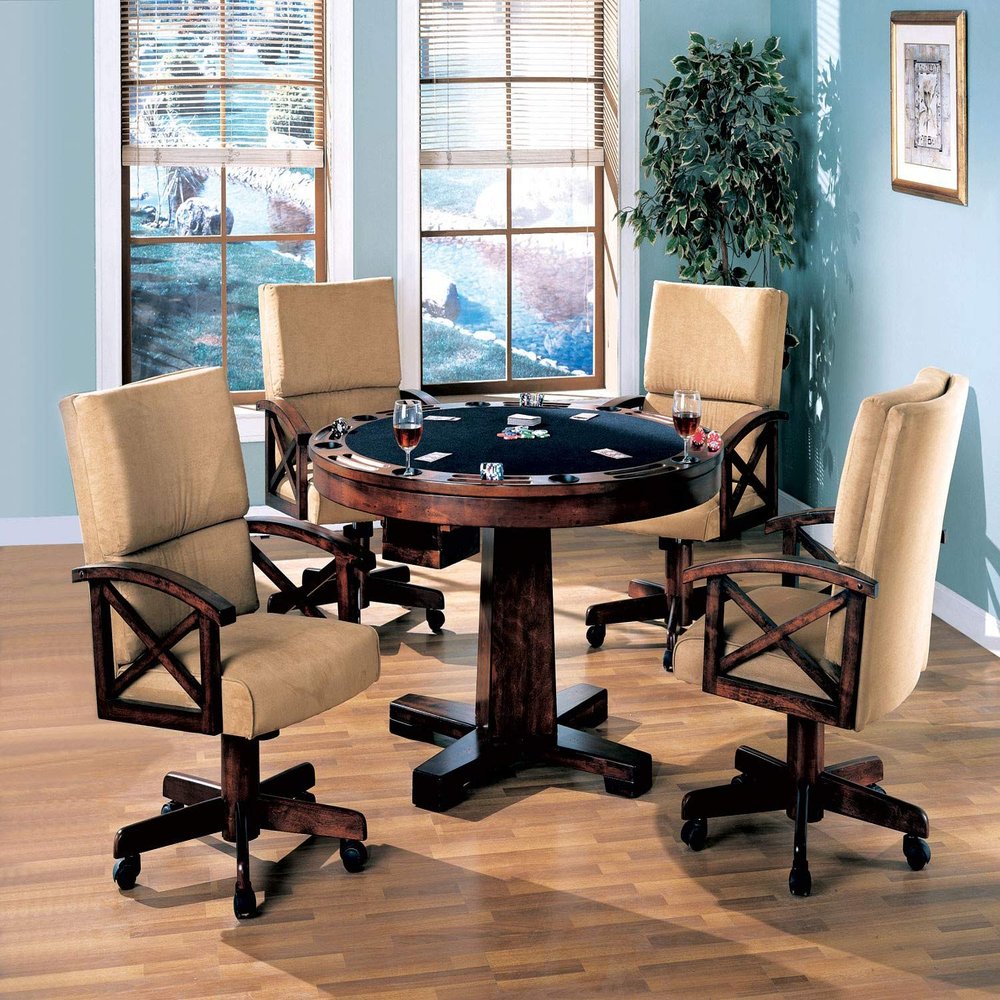3-in-1 Recreational Dining Room Table (BLACK & OAK)