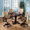 3-in-1 Recreational Dining Room Table (BLACK & OAK) view 2