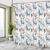 Ambesonne Llama Shower Curtain, Cartoon Style Hand Drawn South American Animals Alpacas and Llamas Design, Cloth Fabric Bathroom Decor Set with Hooks, 69" W x 75" L, Blush Blue view 4