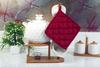 100% Cotton (Pack of 70) Pot Holder 7" x 7" Square, Solid Burgundy Color Everyday Quality Kitchen Cooking, Heat Resistance!! - Made by HM Covers view 3