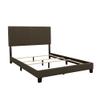Coaster Home Furnishings - Boyd - Wood - Upholstered Panel Bed with Chrome Nailhead Trim, Open Frame and Transitional Design - Bedroom - Queen Size - Charcoal - 350061Q view 1