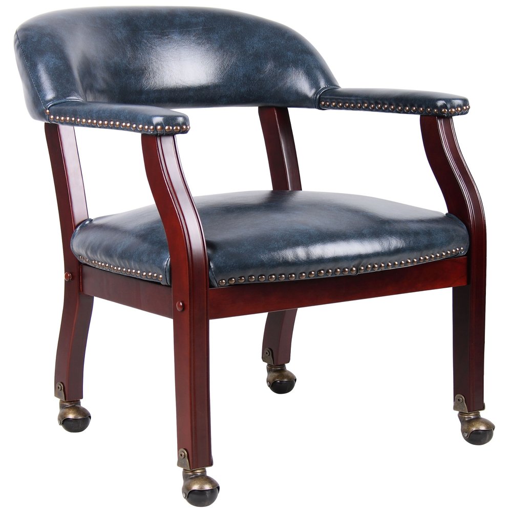 Boss Office Products B9545-BE Ivy League Executive Captains Chair