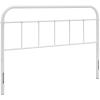 Modway Serena Rustic Farmhouse Steel Metal Full Headboard in White view 4