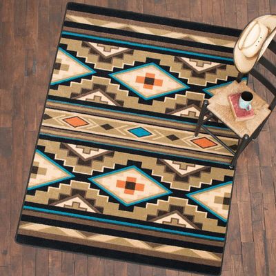 BLACK FOREST DECOR Buffalo Ridge Rug - 5 x 8, Nylon, Indoor Area Rug, Easy Care, 4" W x 7