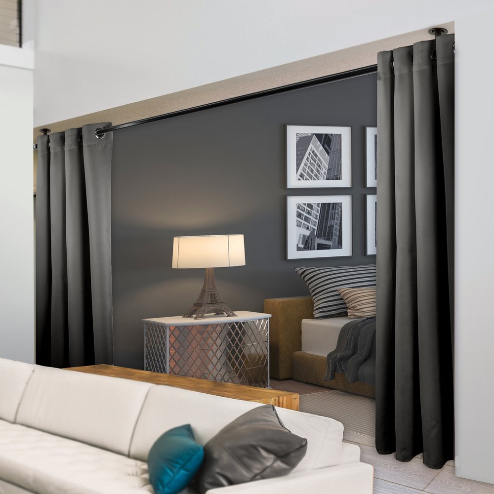 Rod Desyne Window Thermal Isulated Blackout Curtain with Metal Grommet, 180" x 108", Light Grey - 1 Panel