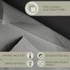 Rod Desyne Window Thermal Isulated Blackout Curtain with Metal Grommet, 180" x 108", Light Grey - 1 Panel view 2