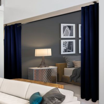Rod Desyne Window Thermal Isulated Blackout Curtain with Metal Grommet, 180" x 108", Dark Blue - 1 Panel