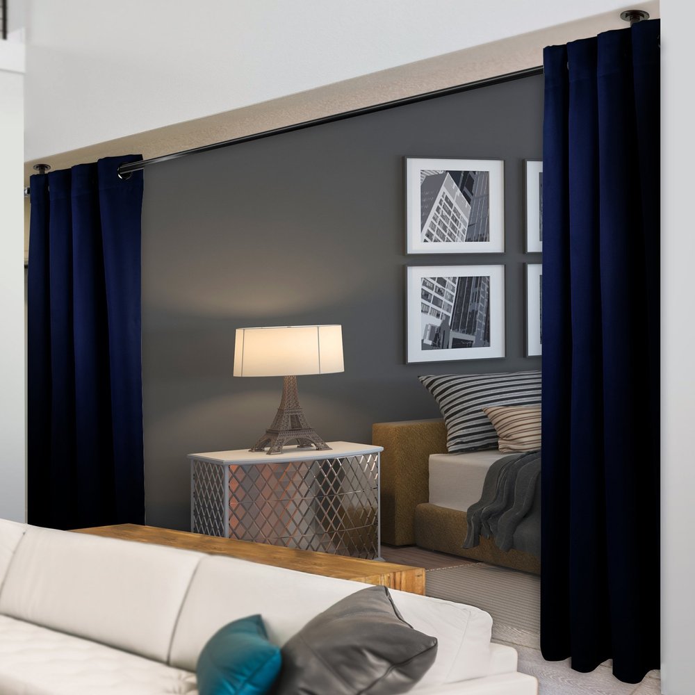 Rod Desyne Window Thermal Isulated Blackout Curtain with Metal Grommet, 180" x 108", Dark Blue - 1 Panel
