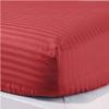 LaxLinen 600 Thread Count 100% Egyptian Cotton 1PC Fitted Sheet Grand King (80" x 98") Burgundy Stripe Fit Up to 9" inches Deep Pocket Fully Elastic All Around. view 1