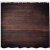 Ambesonne Chocolate Shower Curtain, Aged Weathered Dark Timber Oak Wooden Planks Floor Image Country Life Carpentry, Cloth Fabric Bathroom Decor Set with Hooks, 69" W x 70" L, Dark Brown view 2