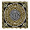 Ambesonne Greek Shower Curtain, Classical Pattern with Intricate Design Spiral Waves Frame and Maze, Cloth Fabric Bathroom Decor Set with Hooks, 69" W x 75" L, Pale Yellow White and Black view 2