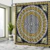 Ambesonne Greek Shower Curtain, Classical Pattern with Intricate Design Spiral Waves Frame and Maze, Cloth Fabric Bathroom Decor Set with Hooks, 69" W x 75" L, Pale Yellow White and Black view 4