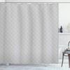 Ambesonne Geometric Shower Curtain, Monochrome Design Abstract Pattern of Continuous Lines on Plain Background, Cloth Fabric Bathroom Decor Set with Hooks, 69" W x 70" L, Pale Grey view 1