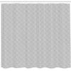 Ambesonne Geometric Shower Curtain, Monochrome Design Abstract Pattern of Continuous Lines on Plain Background, Cloth Fabric Bathroom Decor Set with Hooks, 69" W x 70" L, Pale Grey view 2