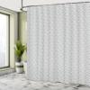 Ambesonne Geometric Shower Curtain, Monochrome Design Abstract Pattern of Continuous Lines on Plain Background, Cloth Fabric Bathroom Decor Set with Hooks, 69" W x 70" L, Pale Grey view 4