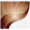 Ambesonne Chocolate Shower Curtain, Spiraling Stripes with Monochrome Tones Modern Art Inspirations Abstract, Cloth Fabric Bathroom Decor Set with Hooks, 69" W x 75" L, White Brown view 2