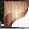Ambesonne Chocolate Shower Curtain, Spiraling Stripes with Monochrome Tones Modern Art Inspirations Abstract, Cloth Fabric Bathroom Decor Set with Hooks, 69" W x 75" L, White Brown view 3